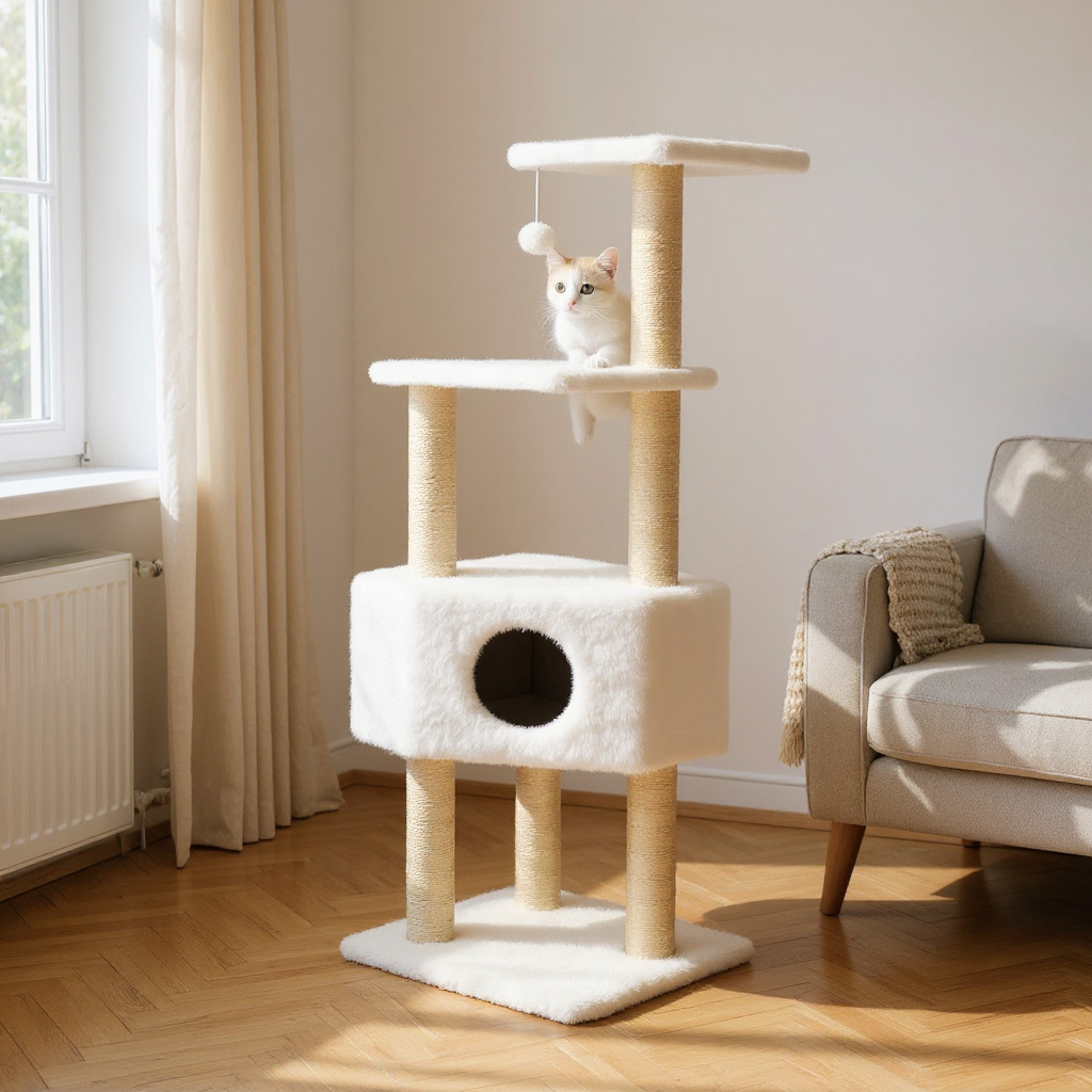 Arbre à chat d’intérieur quatre niveaux