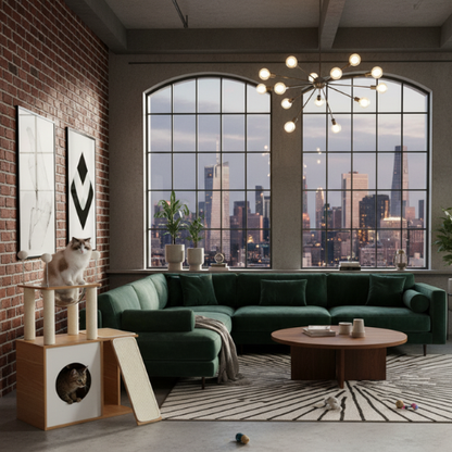 Structure en bois pour chats d'intérieur