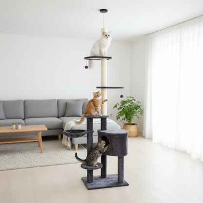 Arbre à chat vertical du sol au plafond