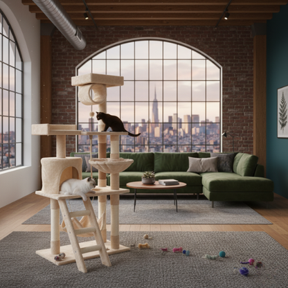 Arbre à chat à plusieurs niveaux