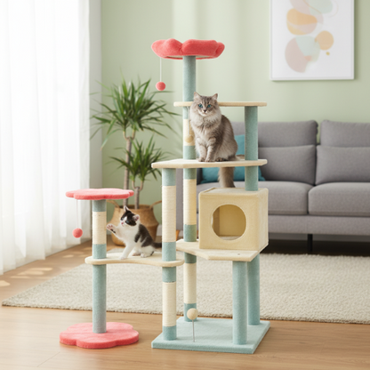 Arbre à chat floral