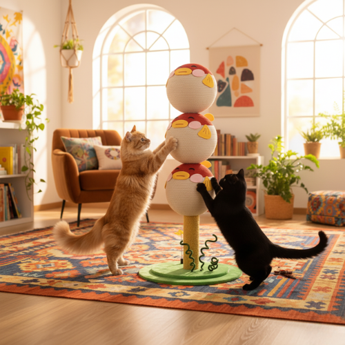 Griffoir pour chat en forme de poisson