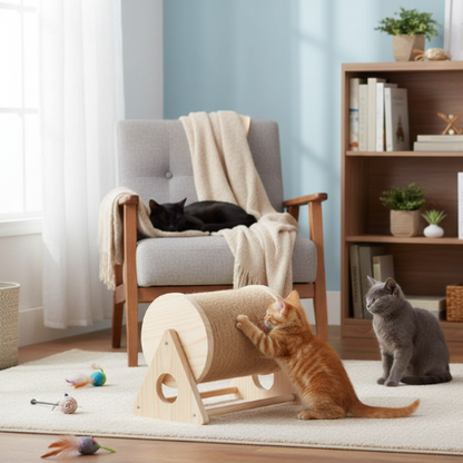 Griffoir en bois avec clochette