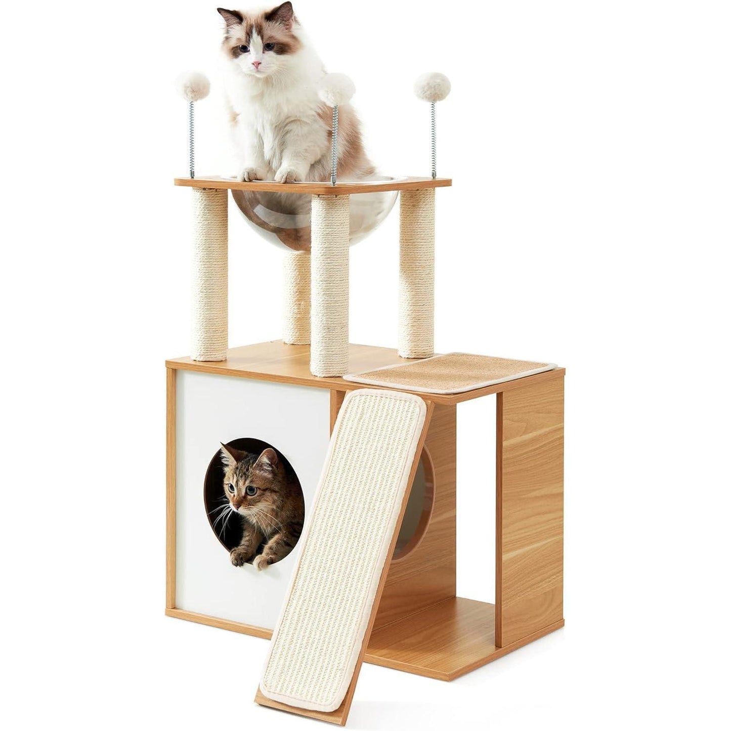 Structure en bois pour chats d'intérieur