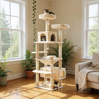 Arbre à chat d’intérieur multi-niveaux