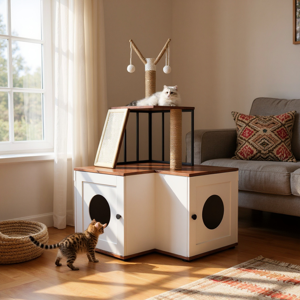 Arbre à chat sur meuble