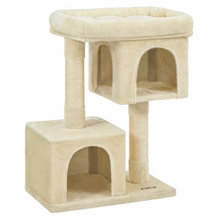 Arbre à chat d’intérieur double niveau