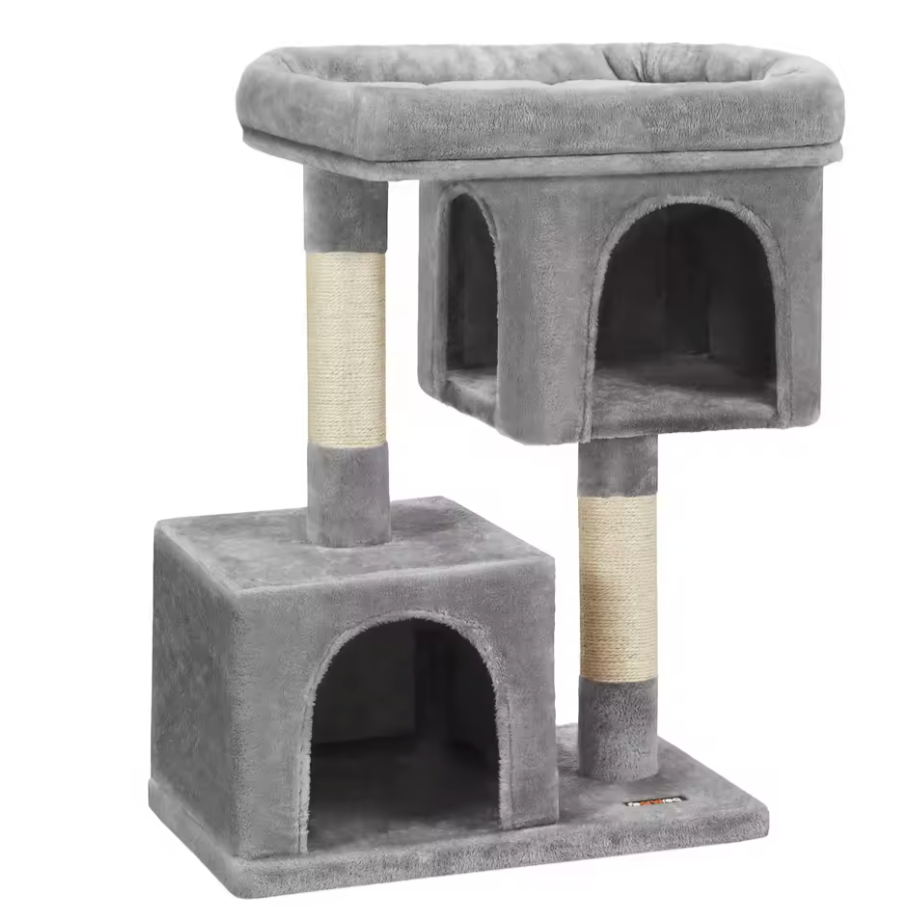 Arbre à chat d’intérieur double niveau