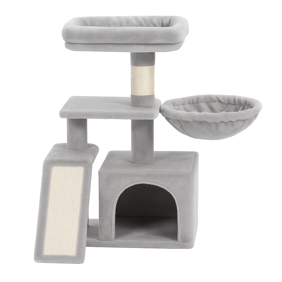 Arbre à chat trois niveaux