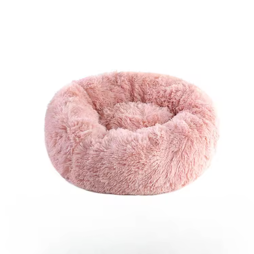 Panier en peluche rond