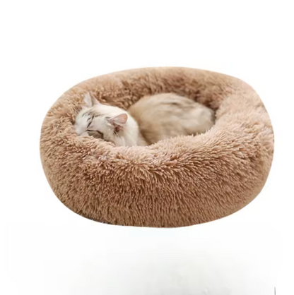 Panier en peluche rond