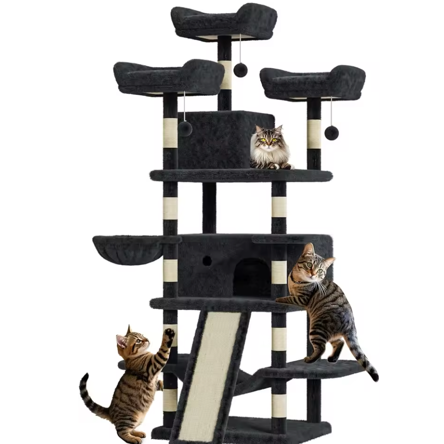 Arbre à chat d’intérieur trois niveaux