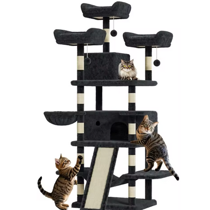 Arbre à chat d’intérieur trois niveaux