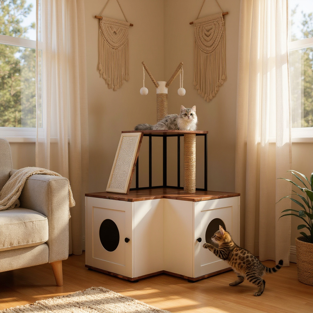 Arbre à chat sur meuble