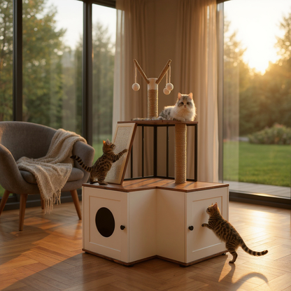 Arbre à chat sur meuble