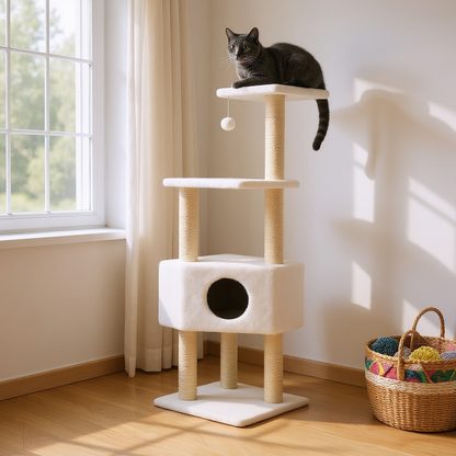 Arbre à chat d’intérieur quatre niveaux