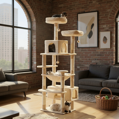 Arbre à chat d’intérieur multi-niveaux